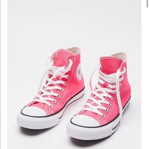 Pink high top converse